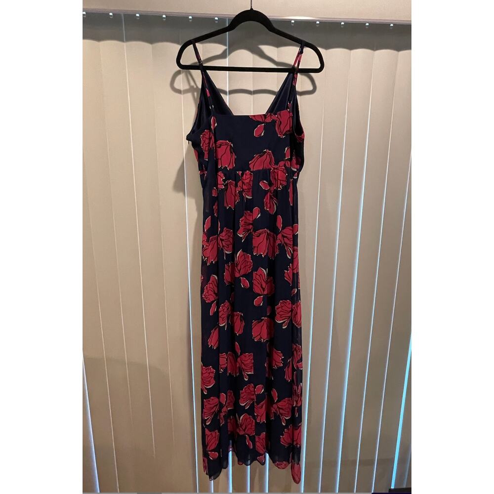 ModCloth Women's Navy and Pink Floral Liza Luxe Dress XL Flattering‎ Maxi Event - Picture 5 of 10